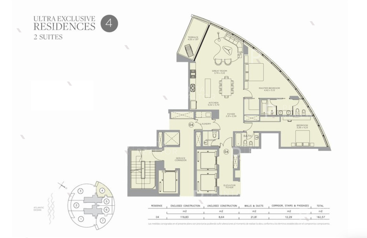 Apartamento ID.2258 - Departamento alquiler 2 dormitorios, Trump Tower, Punta del Este, Uruguay