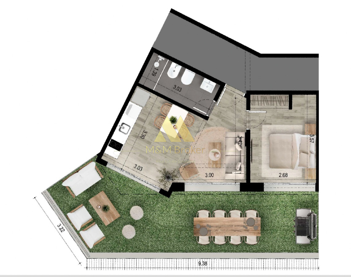 Venta apartamento 1 dormitorio playa Mansa