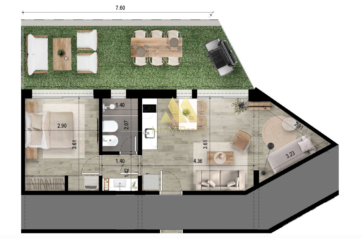 Apartamento ID.475 - Venta apartamento 1 dormitorio y medio Playa Mansa