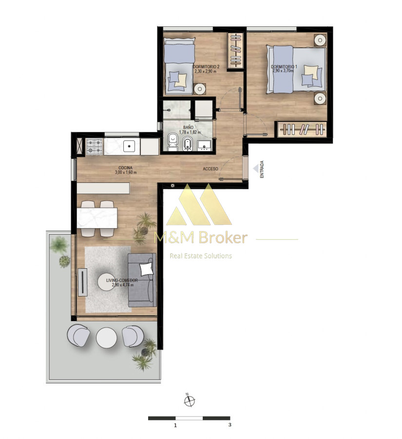 Apartamento ID.683 - Venta apartamento 2 dormitorios playa mansa