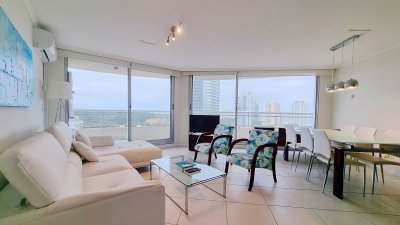 Apartamento en piso Alto en Torre Ocean Drive, 3 Suites, terraza
