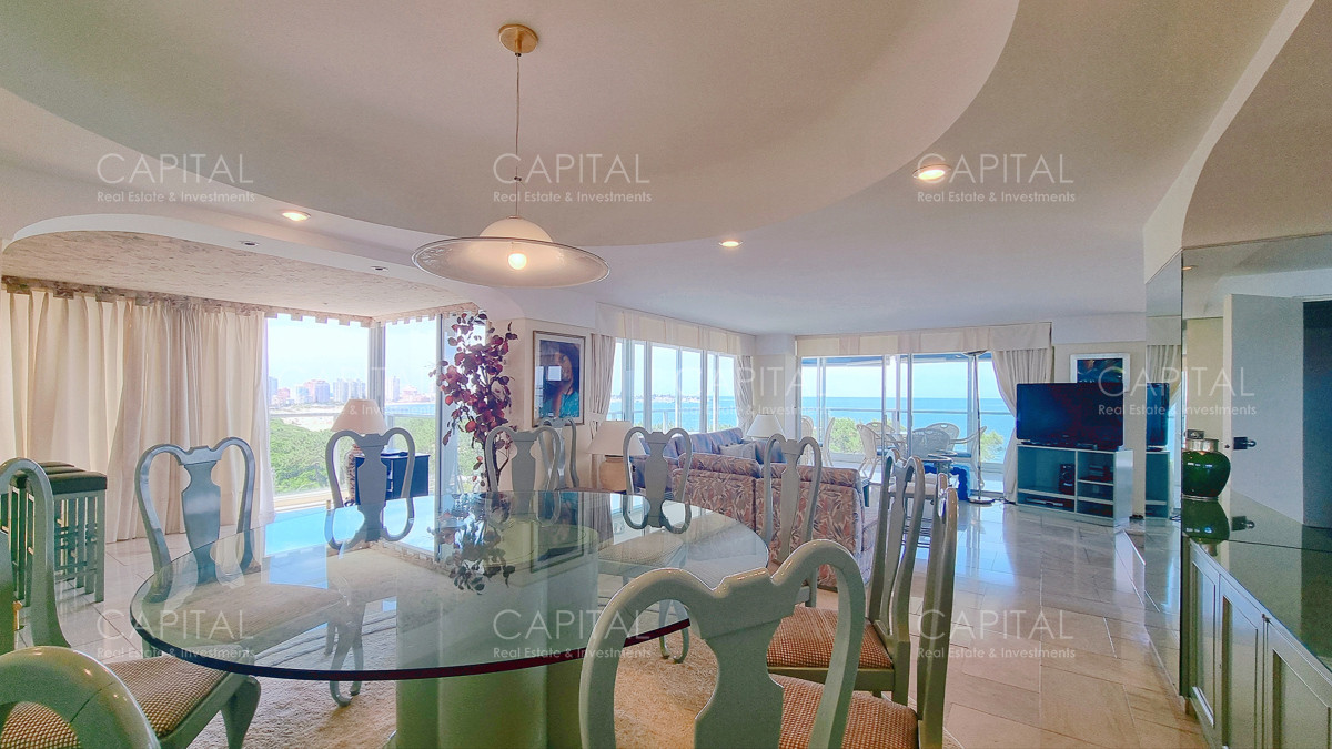 Apartamento ID.37679 - Semipiso con extraordinaria vista al Mar, 3 suites + dep, garage 3 autos, bauleras