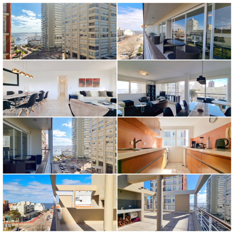 Apartamento moderno, 3 dormitorios, 3 baños, parrillero, losa radiante y Vista al mar!