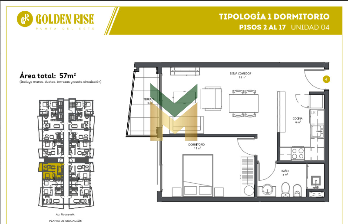Apartamento ID.6024 - Golden Rise Punta Del Este.