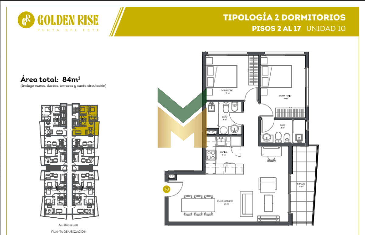 Apartamento ID.6027 - Golden Rise Punta Del Este.