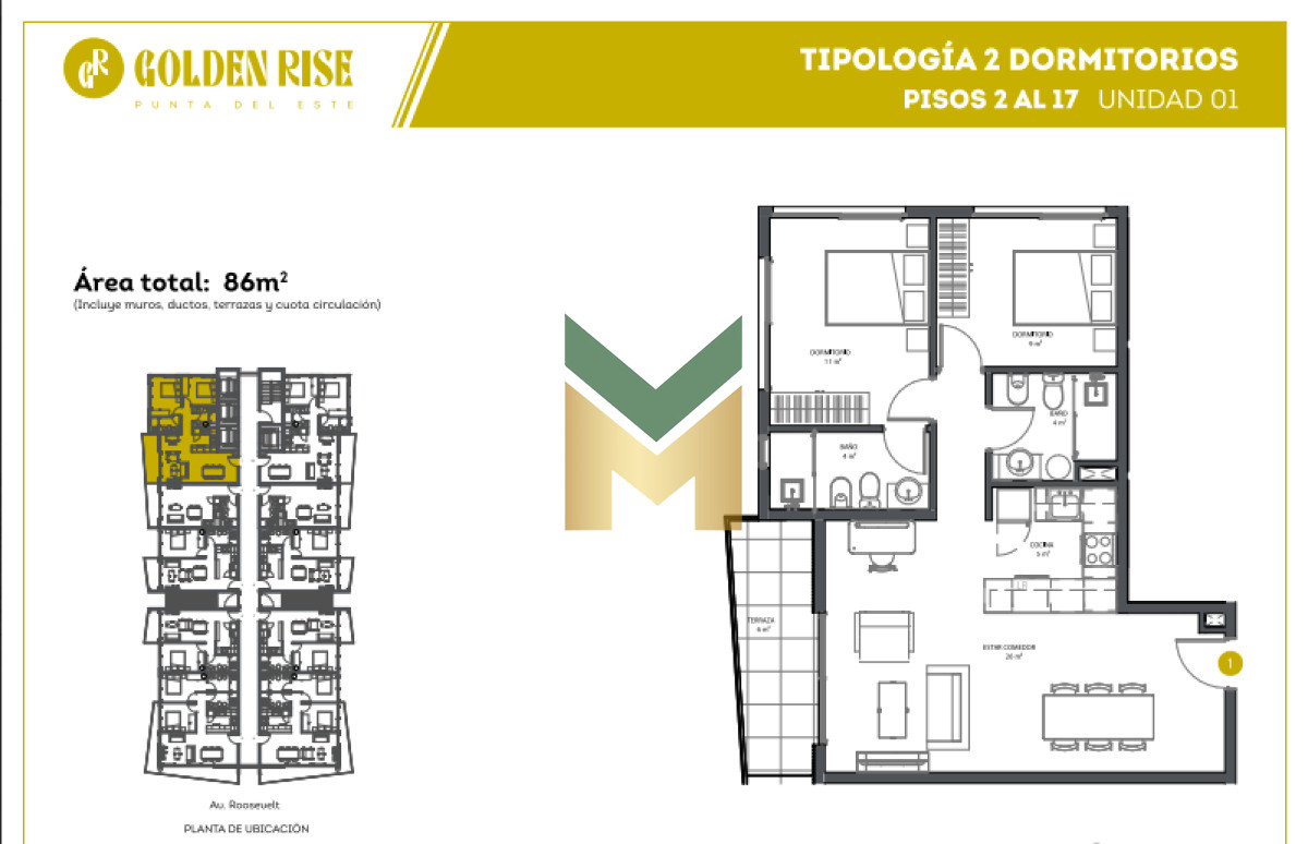 Apartamento ID.6022 - Golden Rise Punta Del Este.