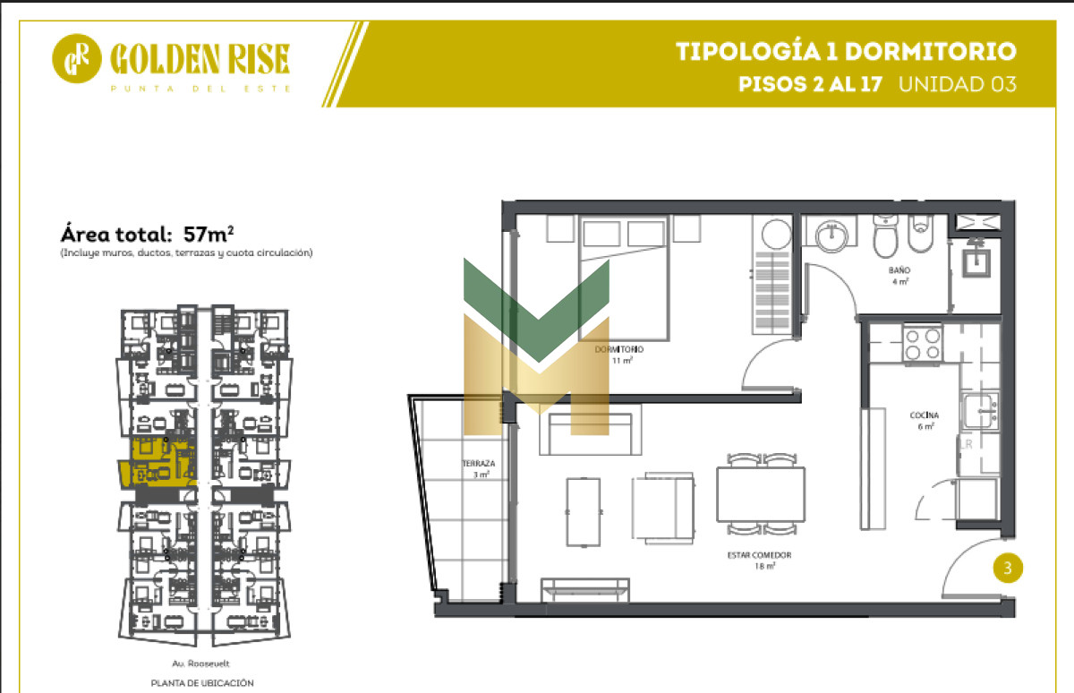Apartamento ID.6023 - Golden Rise Punta Del Este.