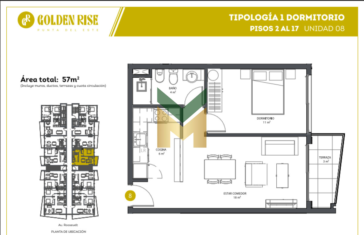 Apartamento ID.6029 - Golden Rise Punta Del Este.