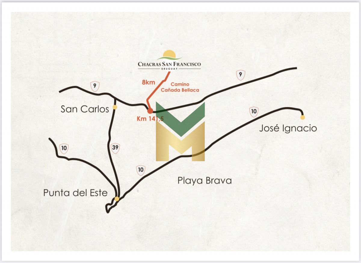 Chacra ID.1067 - Chacras en Venta, a 10 minutos de San Carlos, zona Cañada Bellaca, Maldonado
