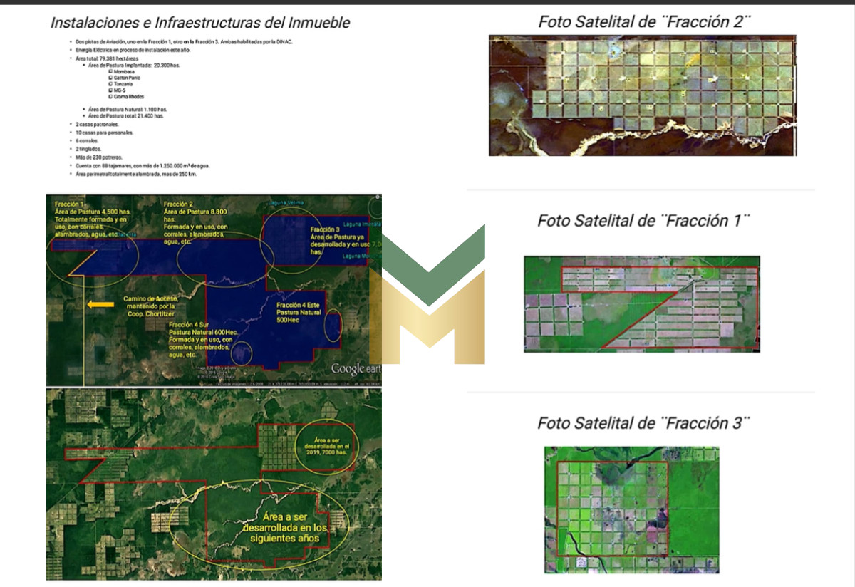 Campo Ref.6593 - 2 Campos en venta - Fuerte Olimpo Paraguay 