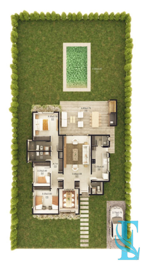 Casa ID.195 - Bosques del Mar  Barrio Privado  Parque Burnett