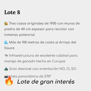 chacras en aigua! 14 lotes de 5-11 ha a un precio base de 9 mil dólares la hectárea  - idg1113h
