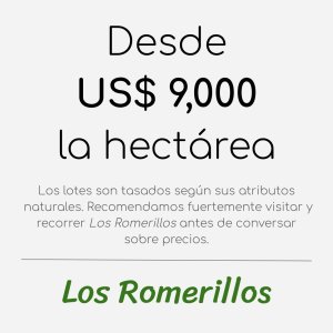 chacras en aigua! 14 lotes de 5-11 ha a un precio base de 9 mil dólares la hectárea  - idg1113h