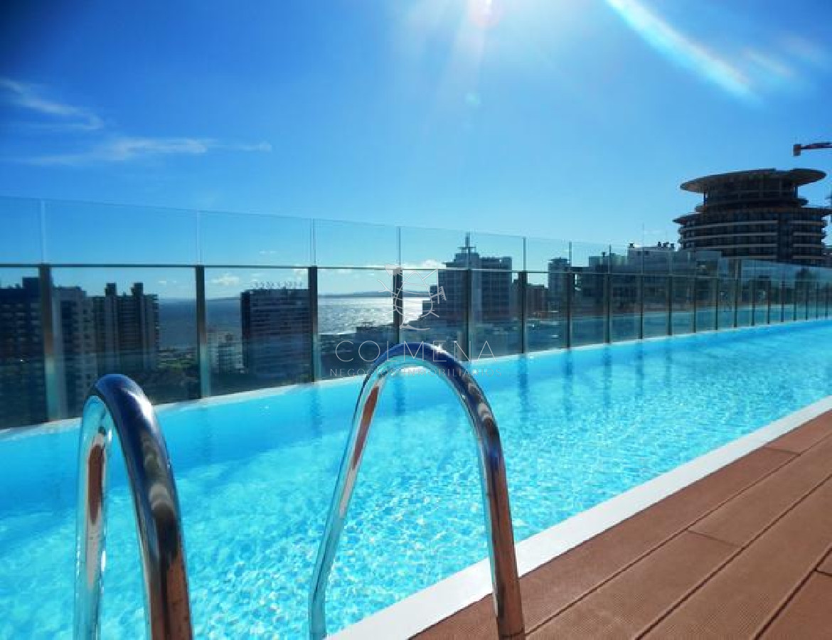 Apartamento en Punta del Este de 1 Dormitorio, 1 Medio dormitorio con Balcon. Excelente Vista Mansa.