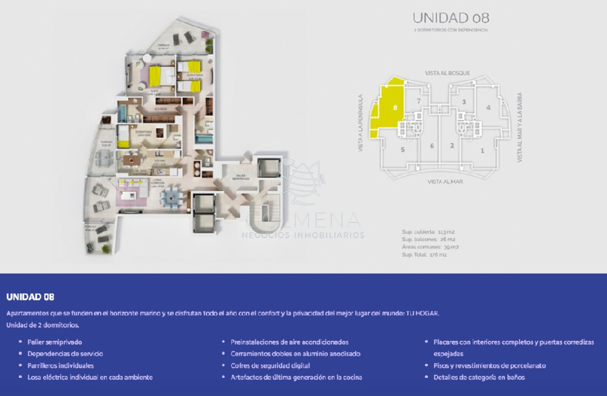 Apartamento en Brava, 2 dormitorios 