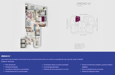 Apartamento en Brava, 1 dormitorios *