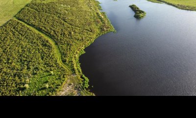 Campo con 300 m  de frente a laguna, cuenta con un islote lugar muy pintoresco.