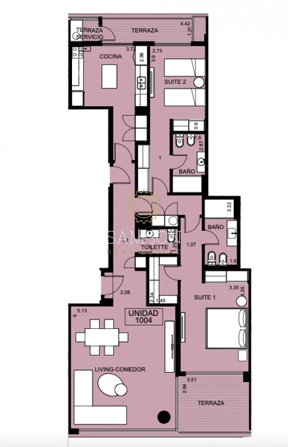Apartamento ID.65937 - Venta apartamento 2 dormitorios en suite frente al mar
