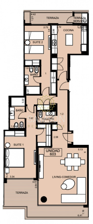 Apartamento ID.65940 - Venta apartamento 2 dormitorios en suite frente al mar