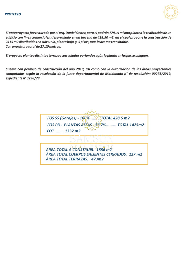 Terreno ID.65185 - Proyecto en terreno Av. Salazar esq. Charrua - Punta del Este