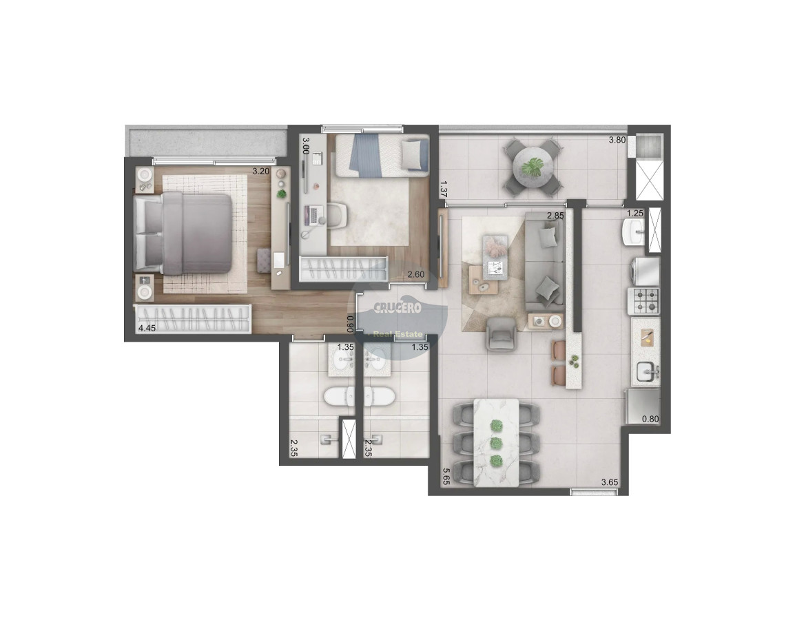 Apartamento ID.6130 - VENDA APARTAMENTO NOVO EN BOA VISTA DE 3 DORMITORIOS