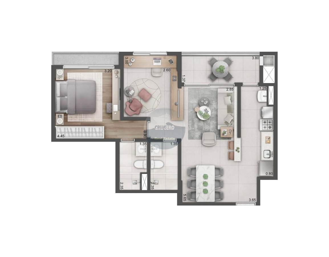Apartamento ID.6130 - VENDA APARTAMENTO NOVO EN BOA VISTA DE 3 DORMITORIOS
