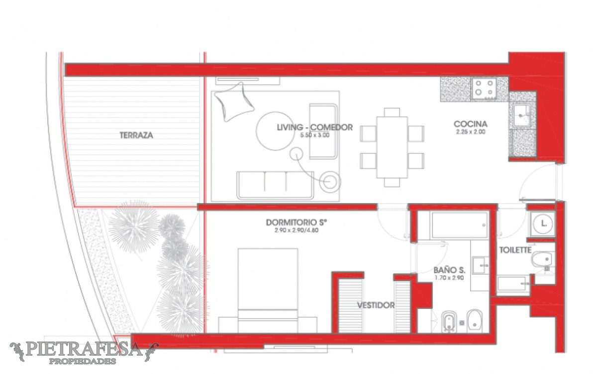 Apartamento ID.3555 - Apartamento en venta a estrenar 1 dormitorio 2 baños con terraza- Av. Las Américas - Carrasco Este