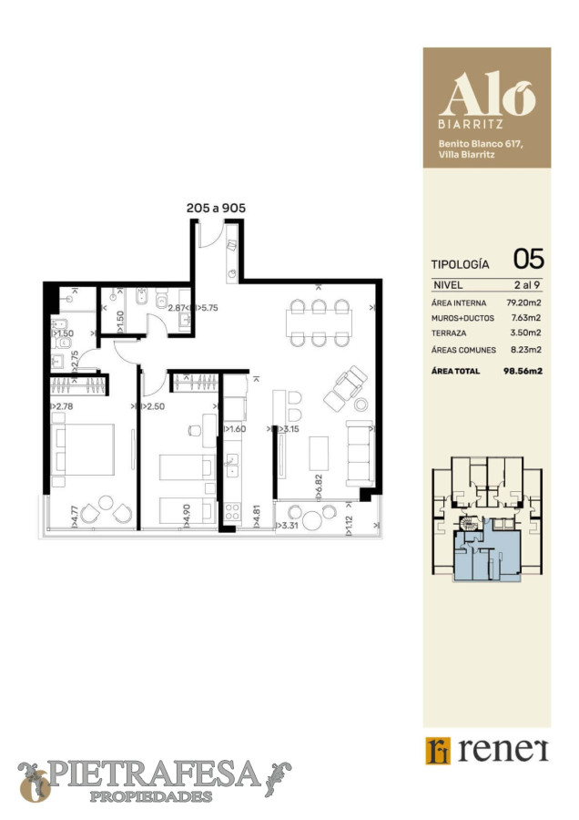 Apartamento ID.13675 - Apto en venta a estrenar, 2 dormitorios,2 baño- terraza -Punta Carretas