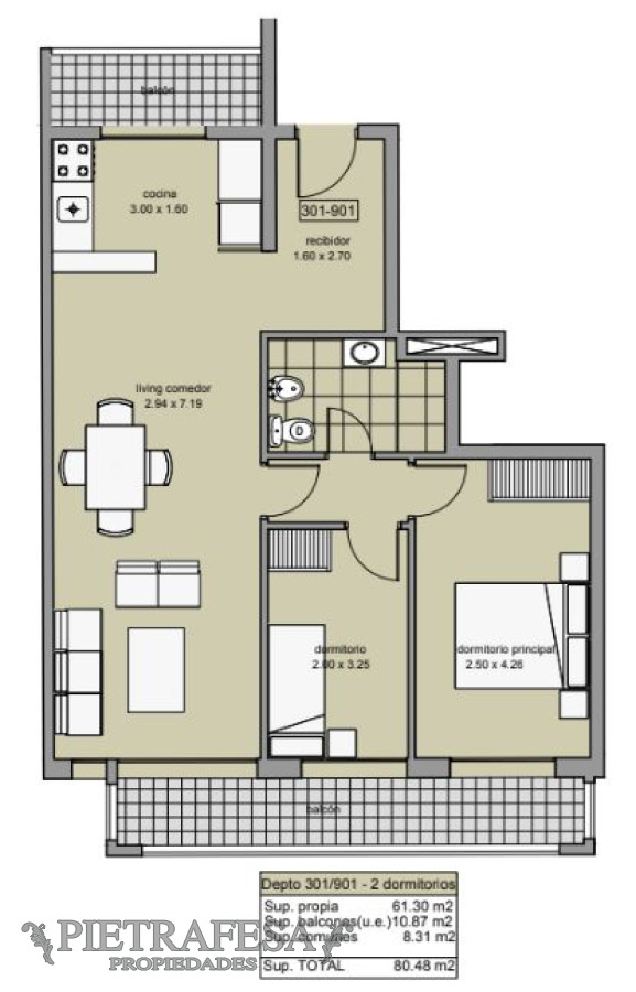 Apartamento ID.11447 - Apto en venta con renta, 2 dormitorios, 1 baño-Centro