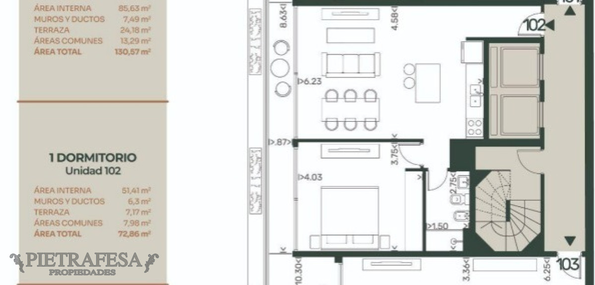 Apartamento ID.8014 - Apartamento a estrenar 1 dormitorio, 1 baño y terraza- Roque Graseras-Pocitos