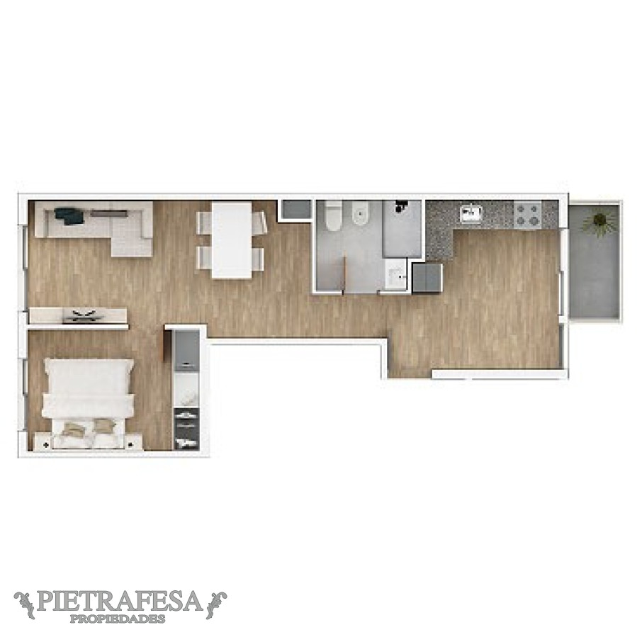 Apartamento ID.5696 - Apartamento a estrenar, 1 dormitorio, 1 baño- Juan Paullier -Tres Cruces