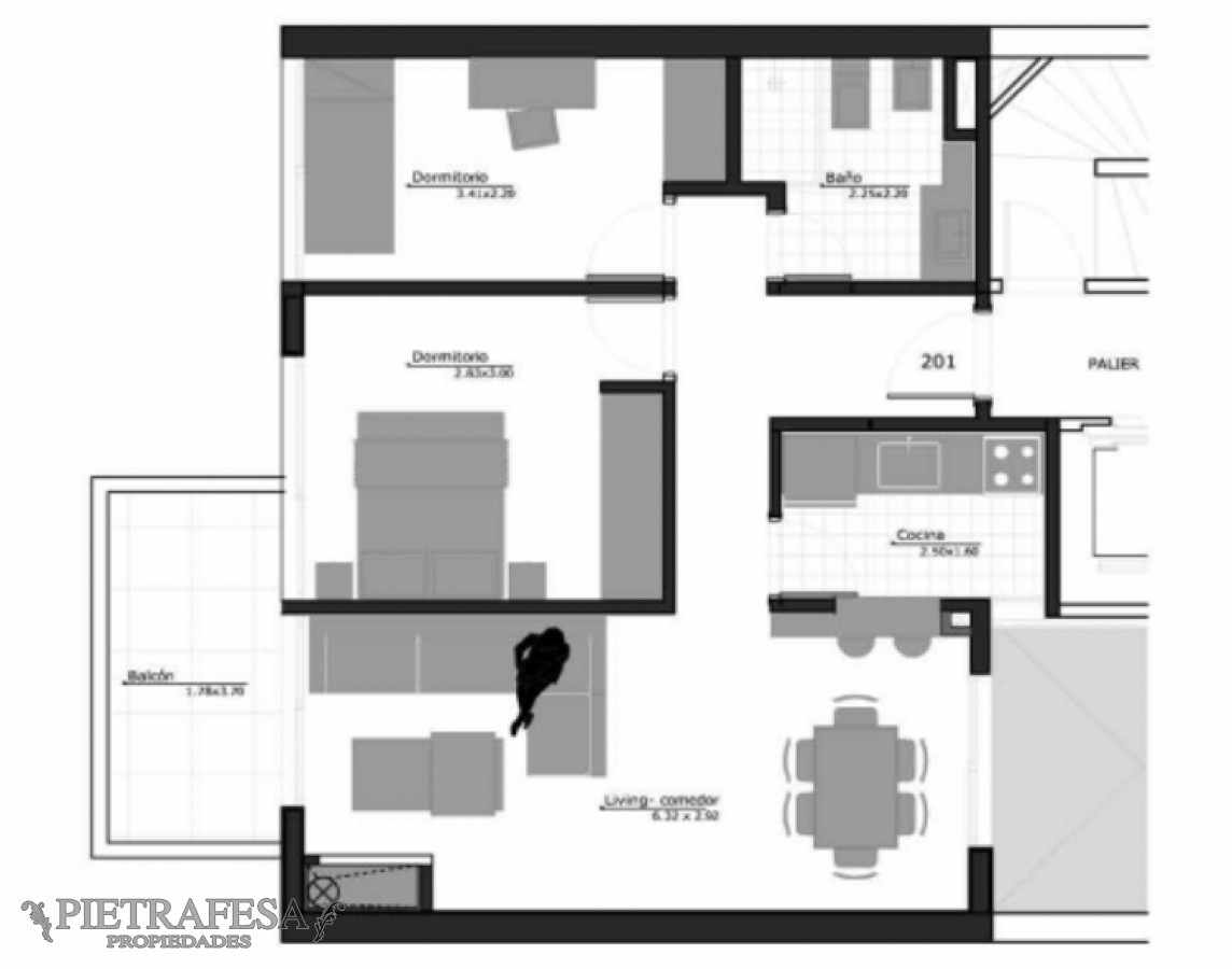 Apartamento ID.7039 - Apartamento en venta con renta 2 dormitorios, 1 baño, terraza y garaje-Obligado-Pocitos
