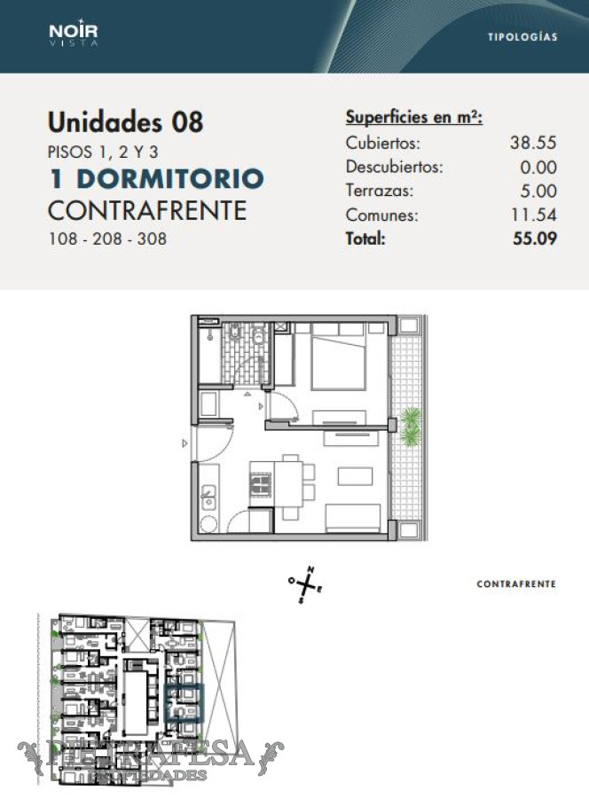 Apartamento ID.9984 - Apto a estrenar 1 dormitorio, 1 baño y terraza-Pocitos