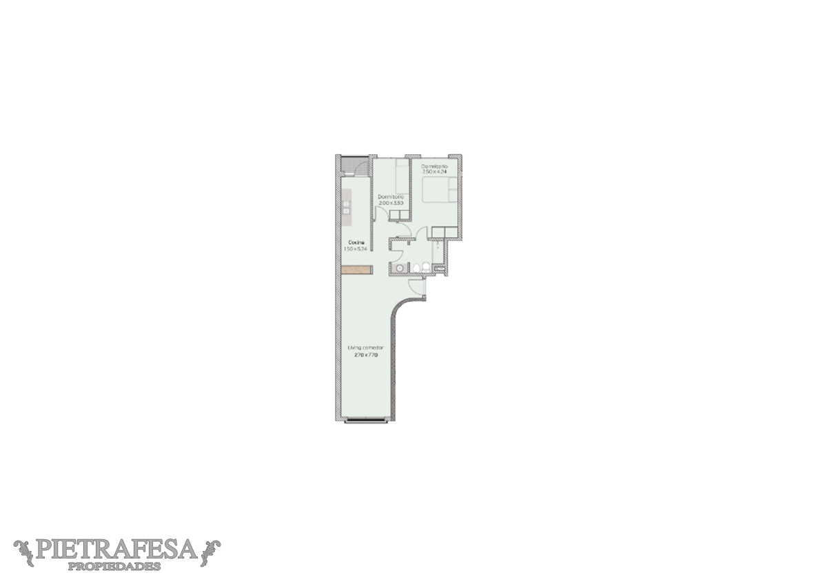 Apartamento ID.10444 - Apto en venta, 2 dormitorios, 1 baño-Barrio Sur