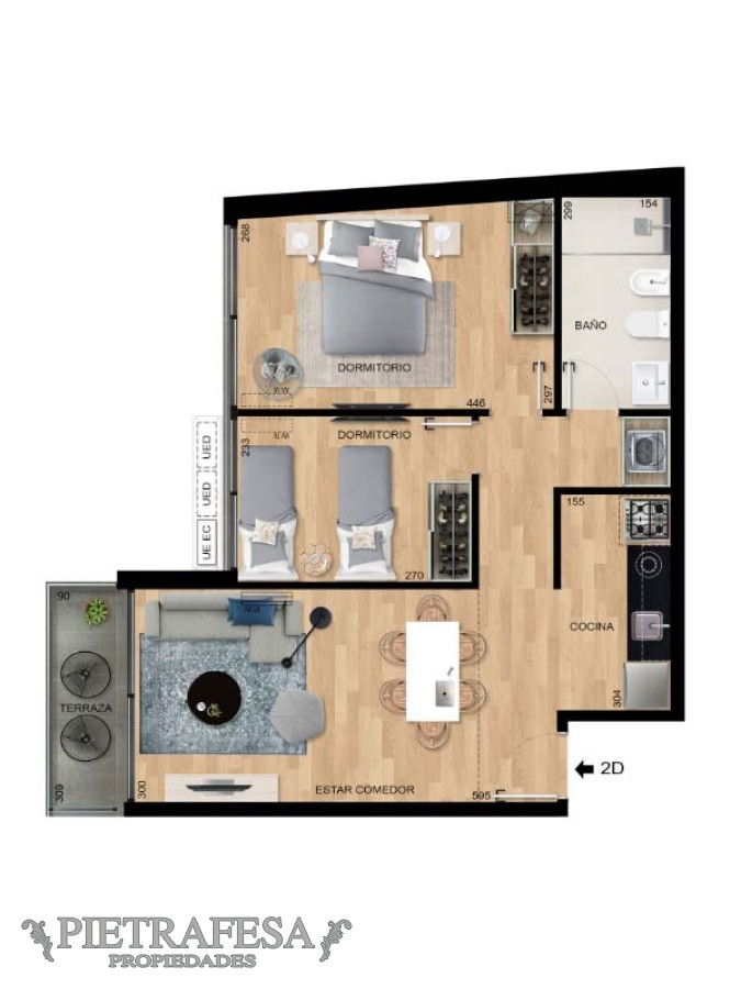 Apartamento ID.7532 - Apartamento a estrenar en venta, 2 dormitorios, 1 baño y terraza- Av. Italia- Malvin