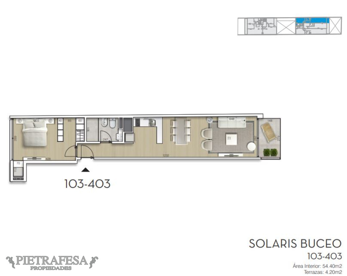 Apartamento ID.10577 - Apto a estrenar 1 dormitorio, 1 baño y terraza-Buceo
