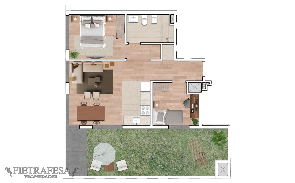 Apartamento ID.5397 - Apartamento en venta a estrenar 2 dormitorio, 1 baño y patio - Monte Caseros- Tres Cruces