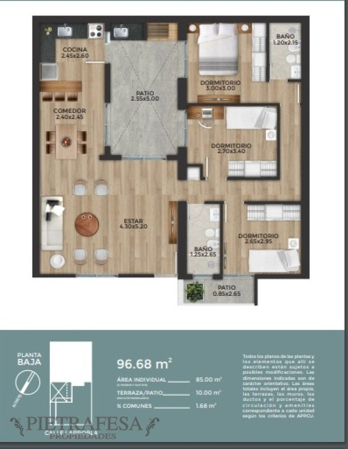 Apartamento ID.11665 - Apto a estrenar, 3 dormitorios, 2 baños, parrillero-Prado