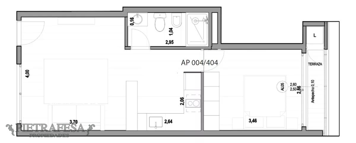 Apartamento ID.10201 - Apto en renta con renta 1 dormitorio, 1 baño-Goes