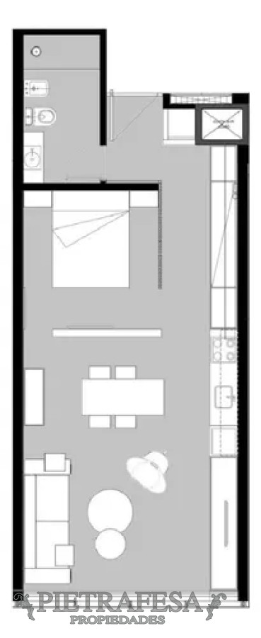 Apartamento ID.9279 - Apto en venta, 1 dorm, 1 baño. Pocitos.