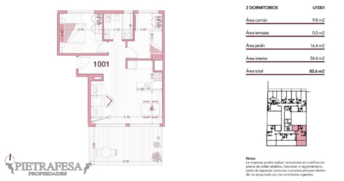 Apartamento ID.9155 - Apto 2 dormitorios, 1 baño y terraza-Cordón