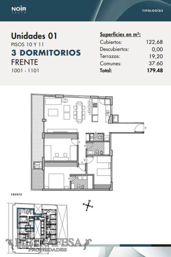 Apartamento ID.9986 - Apto a estrenar 3 dormitorios, 4 baños y terraza-Pocitos