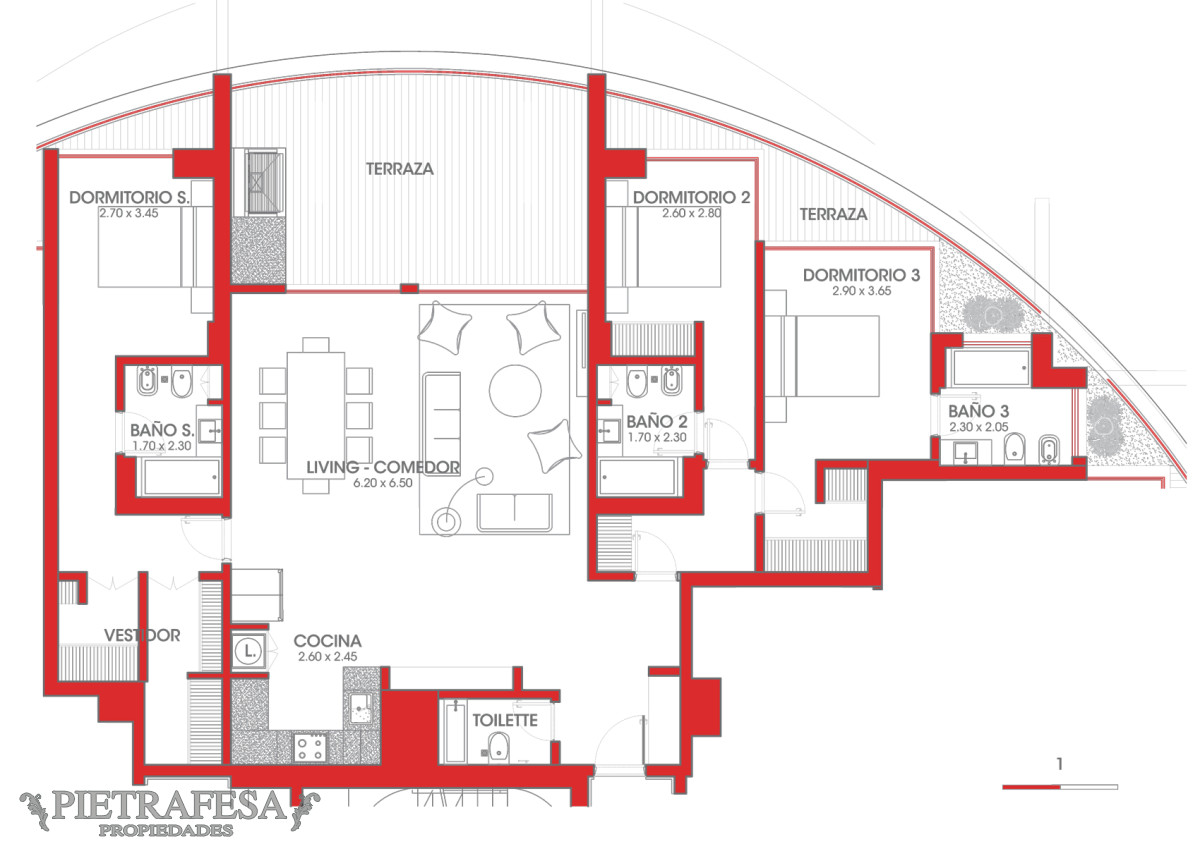 Apartamento ID.3561 - Apartamento en venta a estrenar 3 dormitorios 4 baños con terraza- Av. las Américas- Carrasco Este