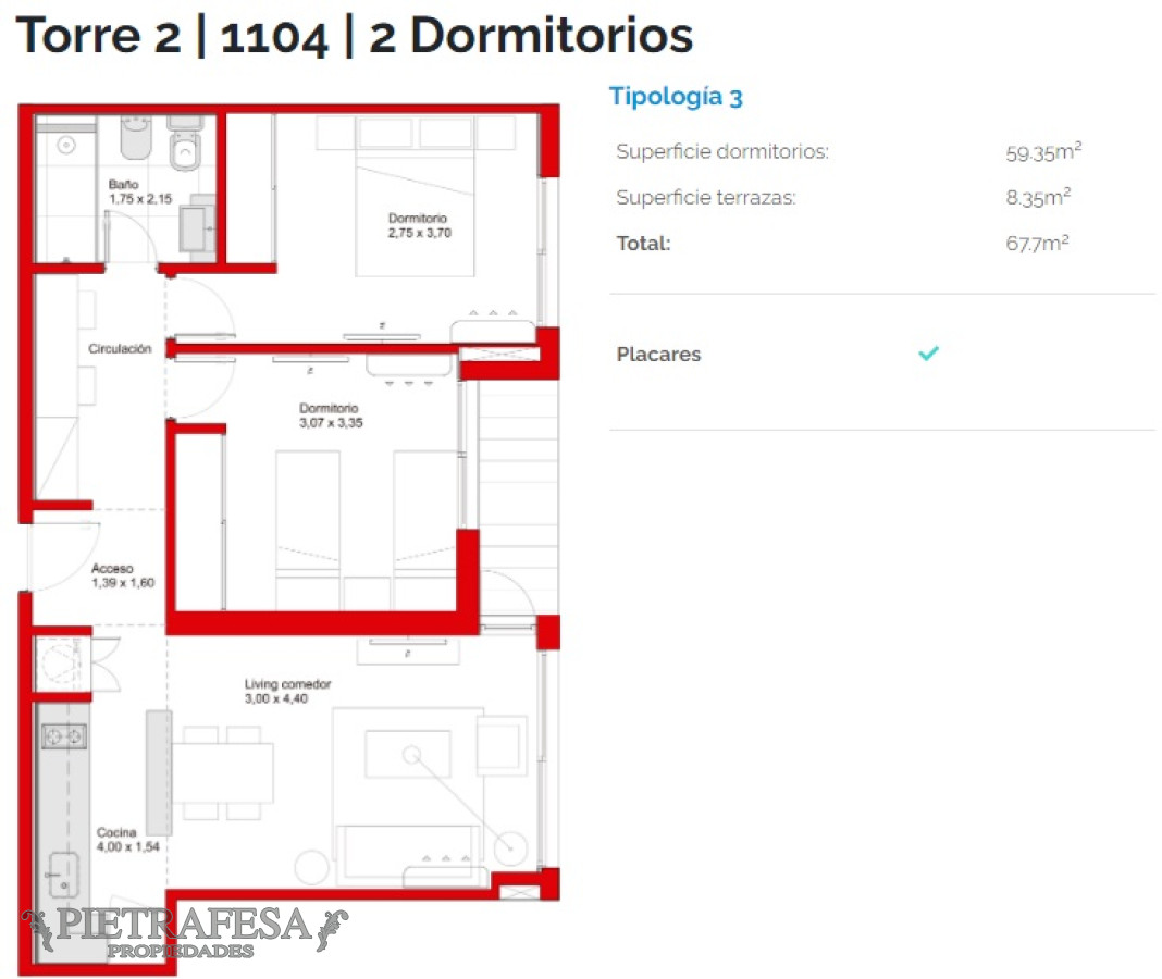 Apartamento ID.7520 - Apartamento en venta con renta a estrenar 2 dormitorios 1 baño con terraza- Av- Italia - Malvin