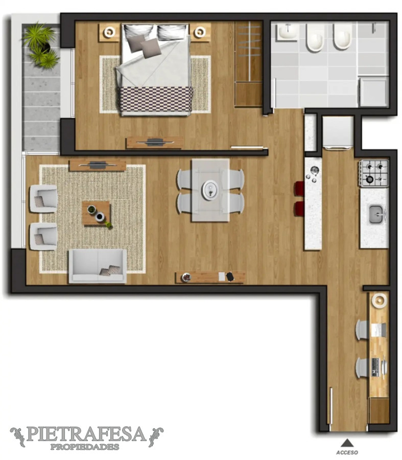 Apartamento ID.11293 - Apto en venta 1 dormitorio, 1 baño, terraza-Cordón