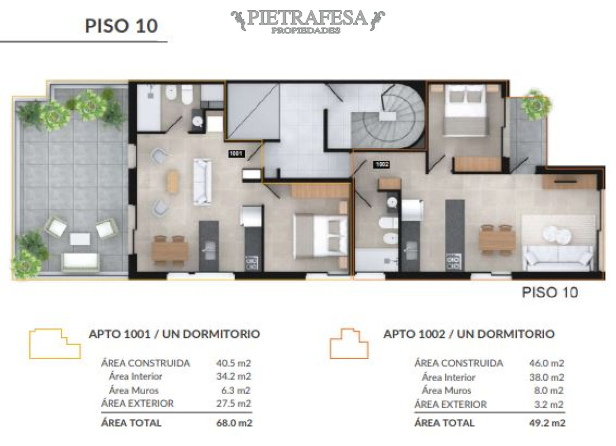 Apartamento ID.7393 - Apartamento a estrenar 1 dormitorio, 1 baño y terraza-Libertad- Pocitos
