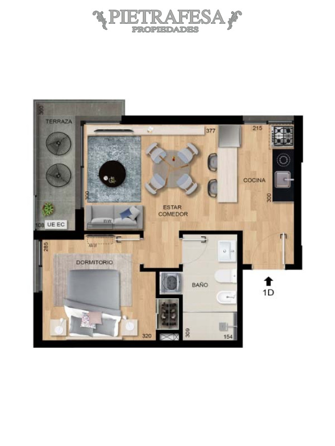 Apartamento ID.7526 - Apartamento a estrenar en venta, 1 dormitorio, 1 baño y terraza- Av. Italia- Malvin