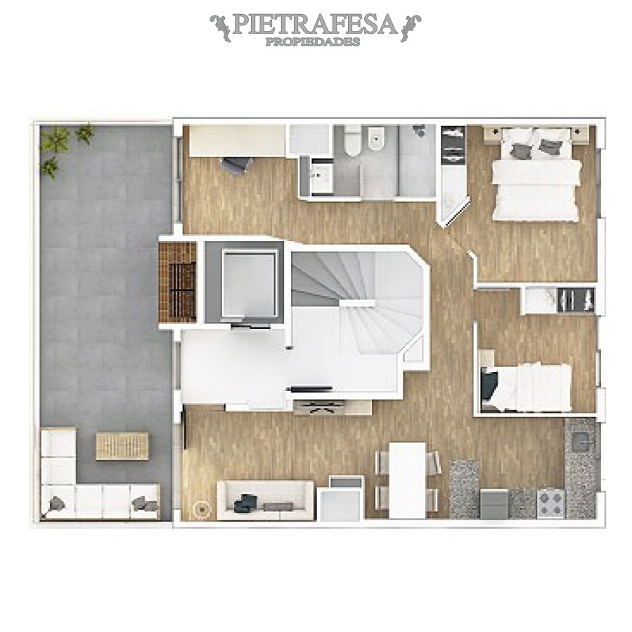 Apartamento ID.5693 - Apartamento a estrenar, 2 dormitorios, 1 baño y terraza- Juan Paullier -Tres Cruces