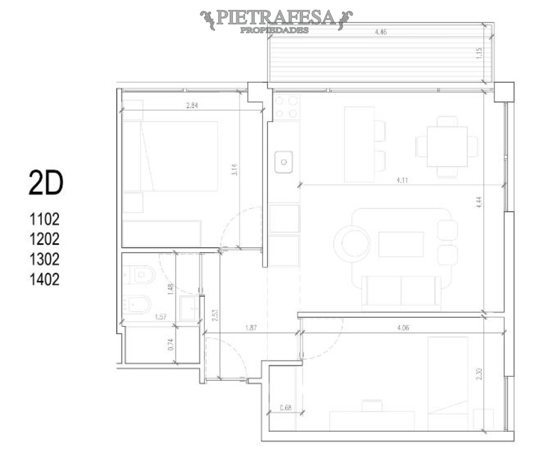 Apartamento ID.8403 - Apartamento a estrenar, 2 dormitorios, 1 baño y terraza-Bvar. Batlle Y Ordóñez- La Blanqueada