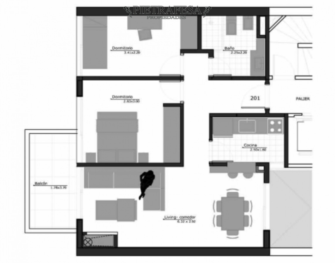 Apartamento ID.7039 - Apartamento en venta con renta 2 dormitorios, 1 baño, terraza y garaje-Obligado-Pocitos